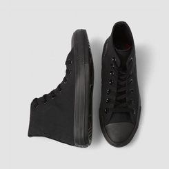 Tênis Casual Converse All Star Monochrome Canvas Original Cano Alto Preto