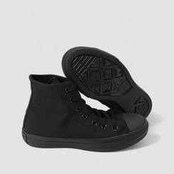 Tênis Casual Converse All Star Monochrome Canvas Original Cano Alto Preto