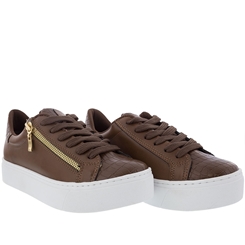 tenis flatform marrom