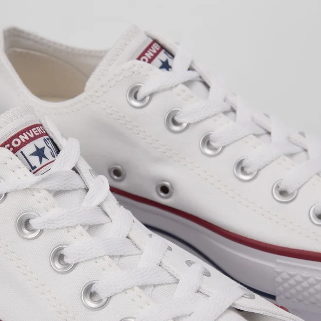 Tênis Converse All Star Chuck Taylor Flatform Tecido Branco