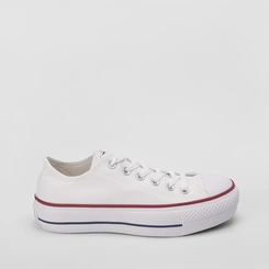 Tênis Converse All Star Chuck Taylor Flatform Tecido Branco