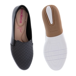 Slip On Moleca Detalhe em Matelassê Preto 5691106