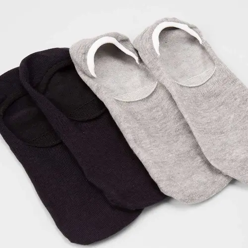 Kit Meia Sapatilha Masculina Stz Silicone Interno 2 Pares 39-43 Multicolor