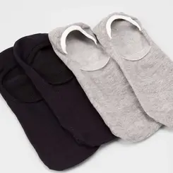 Kit Meia Sapatilha Masculina Stz Silicone Interno 2 Pares 39-43 Multicolor