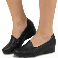 Slipper Feminino Modare Ultraconforto Anabela Matelassê Preto