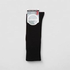 Kit Meia Social Selene Clássica 3 Pares 37-44 Preto