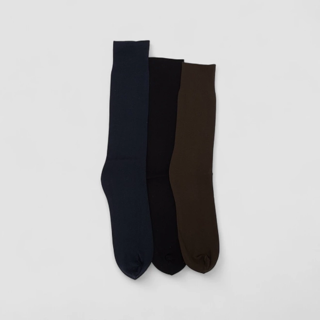 Kit Meia Cano Médio Masculina Selene 3 Pares 37-44 Multicolor