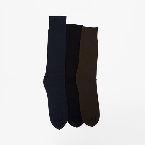 Kit Meia Cano Médio Masculina Selene 3 Pares 37-44 Multicolor