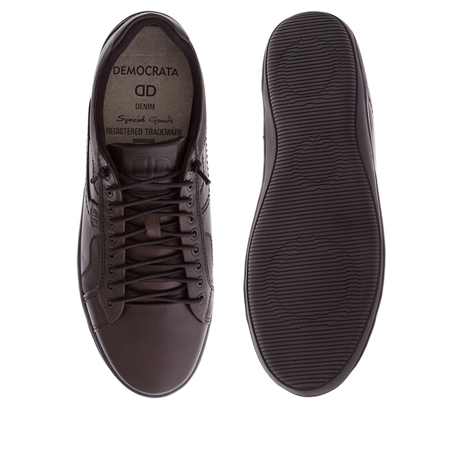 sapatênis couro democrata recortes