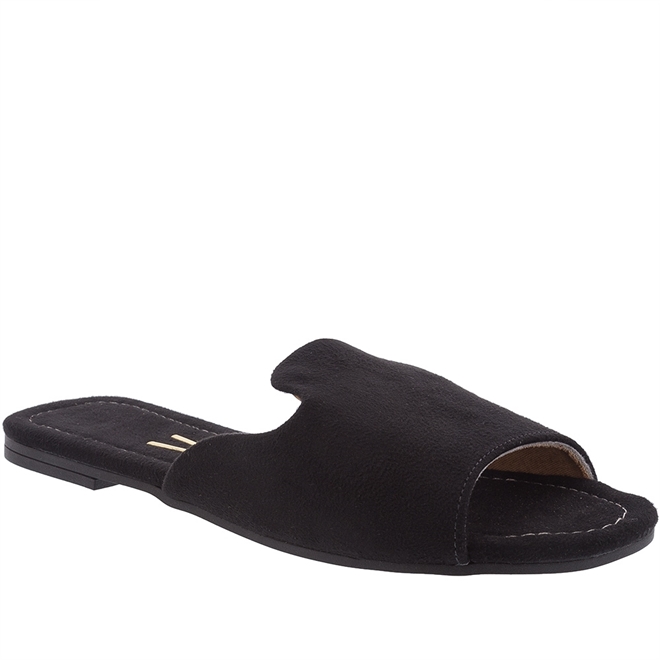Mule vizzano top camurça preto