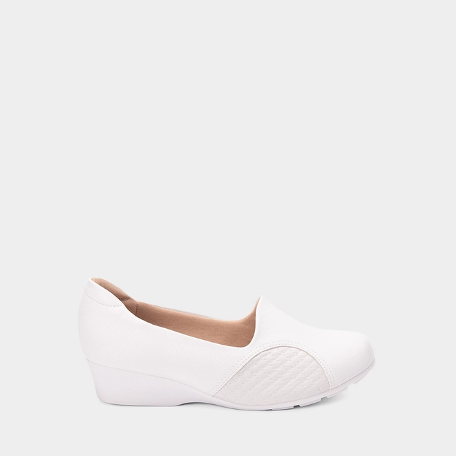 Slipper Feminino Modare Ultraconforto Anabela Matelassê Branco