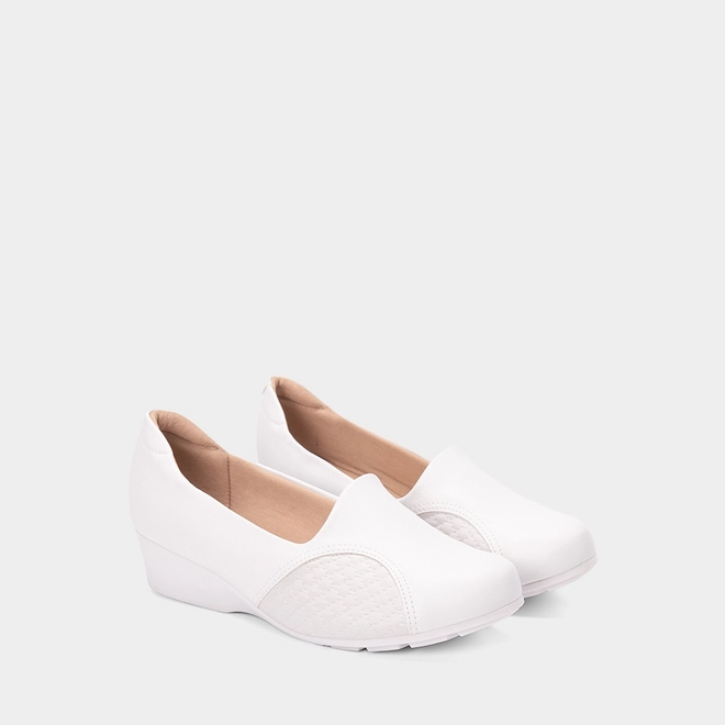 Slipper Feminino Modare Ultraconforto Anabela Matelassê Branco