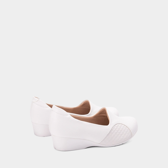 Slipper Feminino Modare Ultraconforto Anabela Matelassê Branco