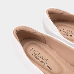 Slipper Feminino Modare Ultraconforto Anabela Matelassê Branco