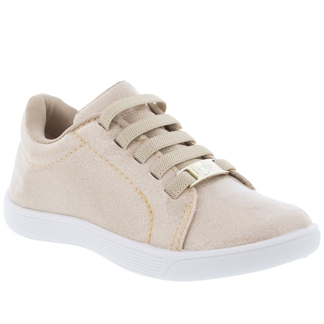 tenis de verniz bege