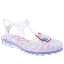 Sandalia Charmosinha Chic Glitter Transparente