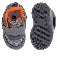 Tênis Infantil Novopé Recortes Texturizado Cinza