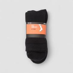 Kit Meia Cano Alto STZ 3 Pares 39-43 Preto