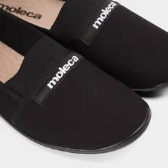Sapatilha Feminina Moleca Detalhe Elástico Preto