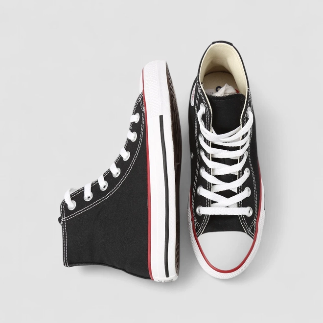 Tênis Casual Converse All Star Chuck Taylor Original Cano Alto Detalhe Vermelho & Preto