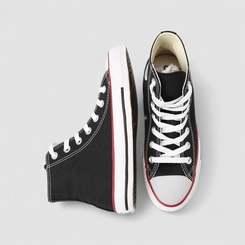 Tênis Casual Converse All Star Chuck Taylor Original Cano Alto Detalhe Vermelho & Preto