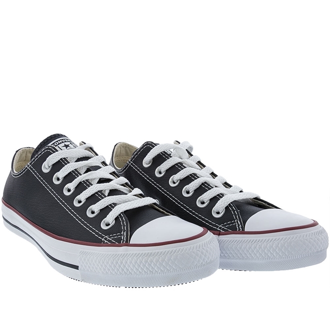 Tenis All Star Converse Chuck Taylor Cano Alto Preto Couro