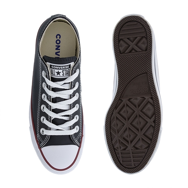 Tenis converse all star couro preto